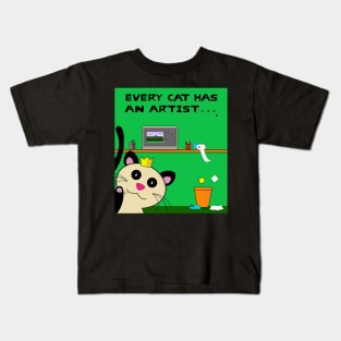 Every cat has an artist Kids T-Shirt